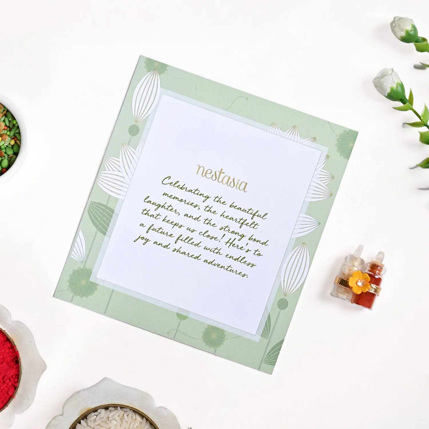 Classic Clover Mauli Rakhi Gift Set - Image 7