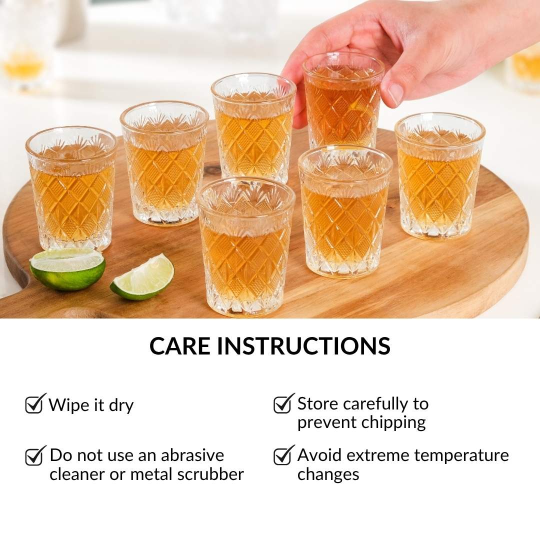 Classic Cut Embossed Shot Glass Set Of 12 55ml - Image 6