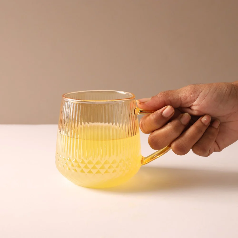Classic Glass Tea Set of 5- Amber - Image 6