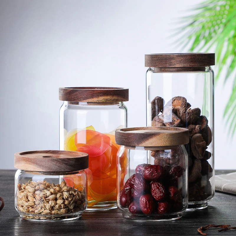 Clear Glass Jar With Lid Large - Image 9