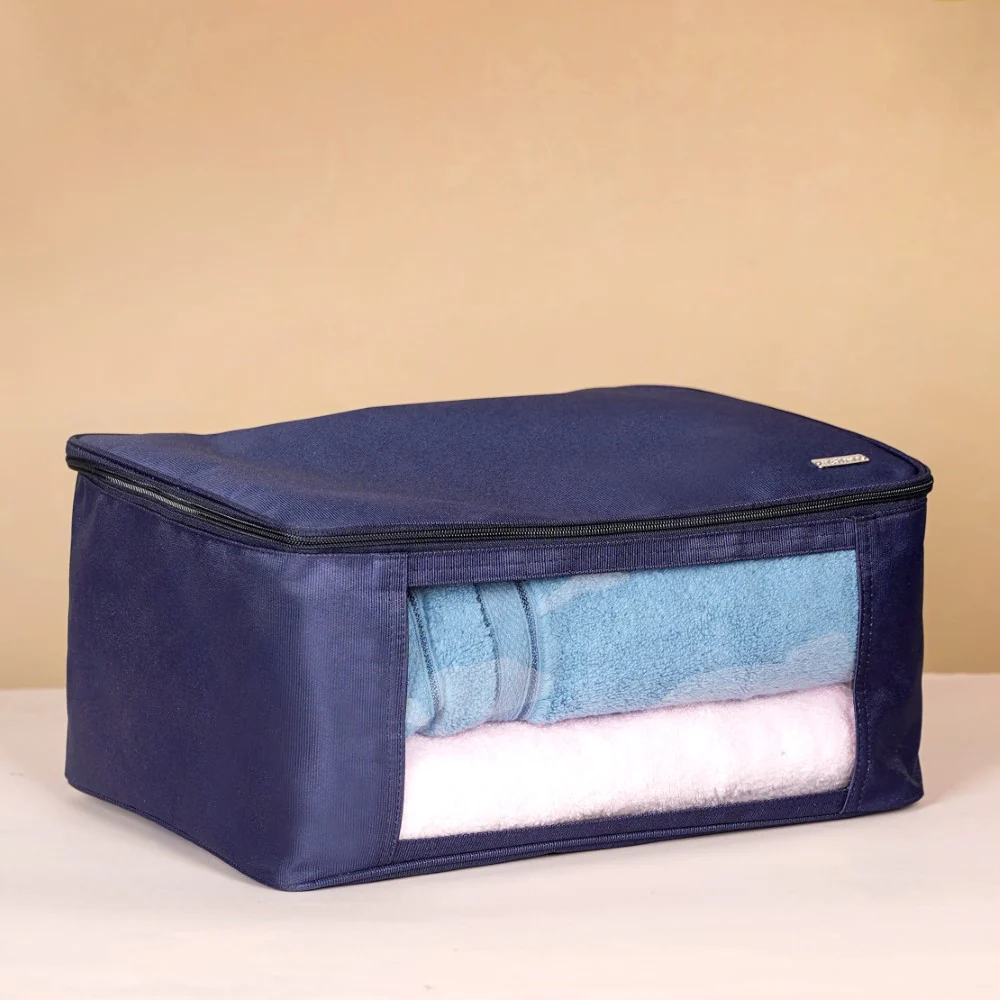 Wardrobe Storage Organiser Bag Set Of 2 Blue - Image 8