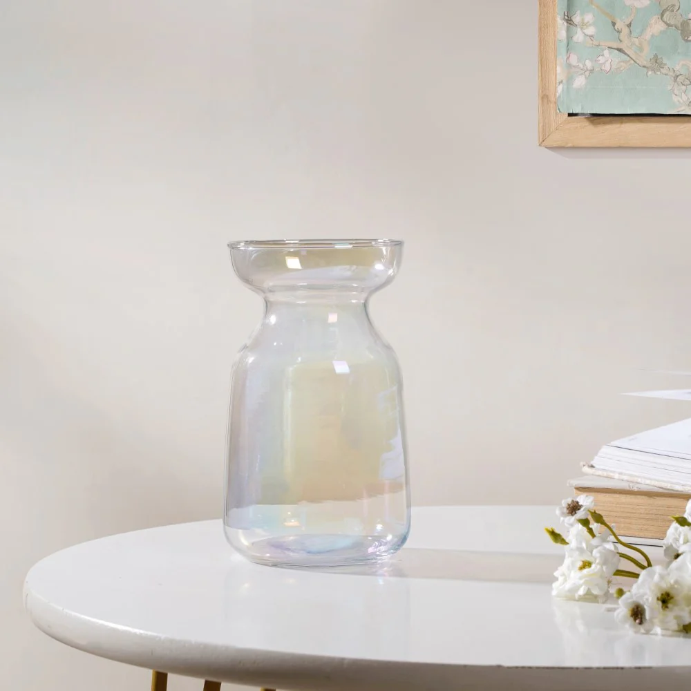 Contemporary Glass Flower Vase Transparent - Image 6