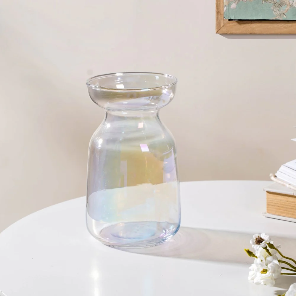 Contemporary Glass Flower Vase Transparent - Image 7