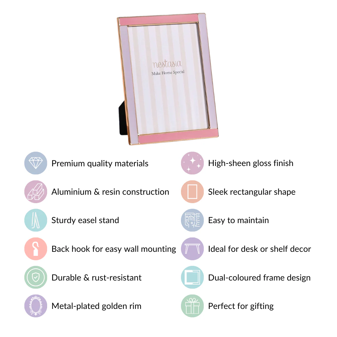 Contemporary Picture Frame Rose Lavender 7.5"x6" - Image 5