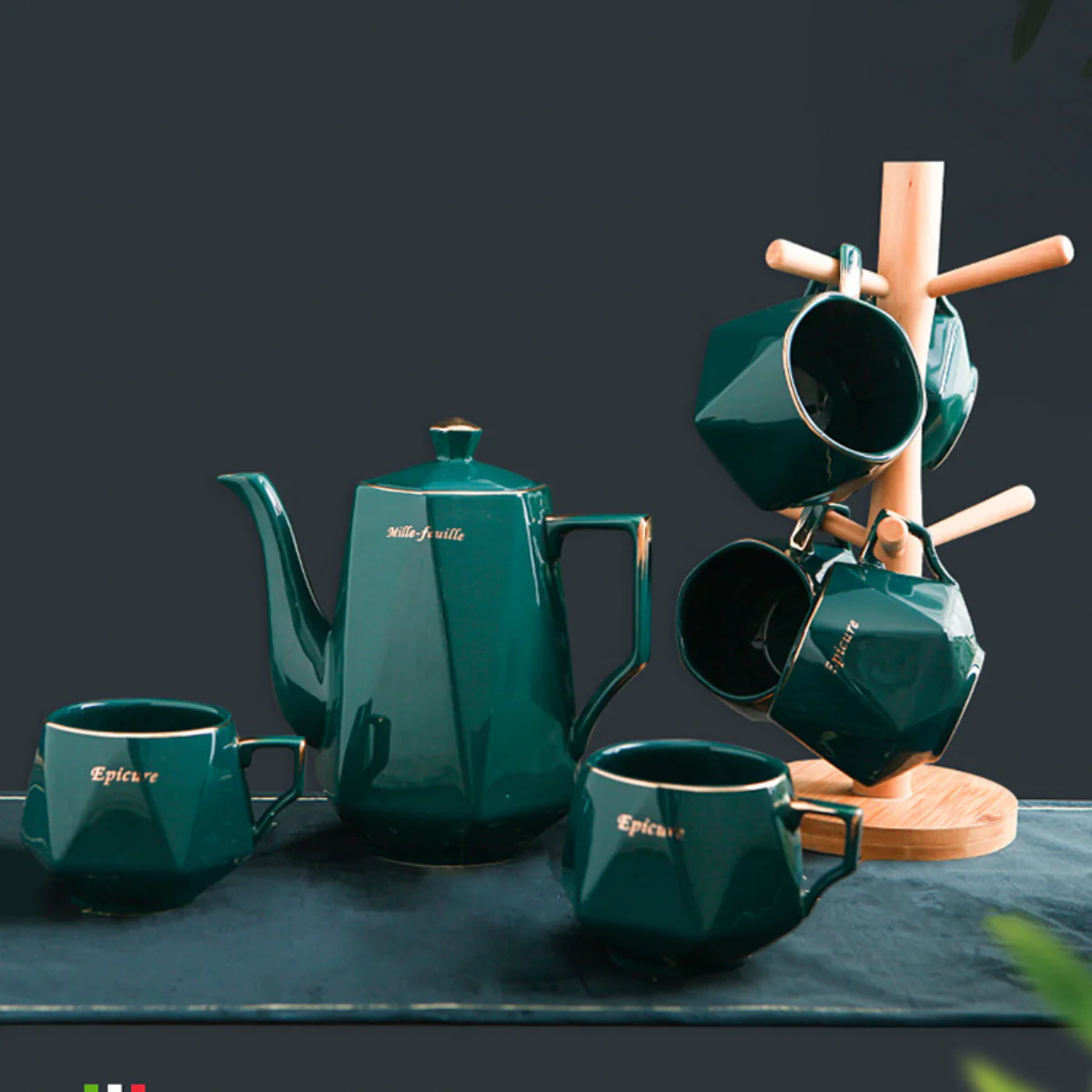 Contemporary Tea Set Green