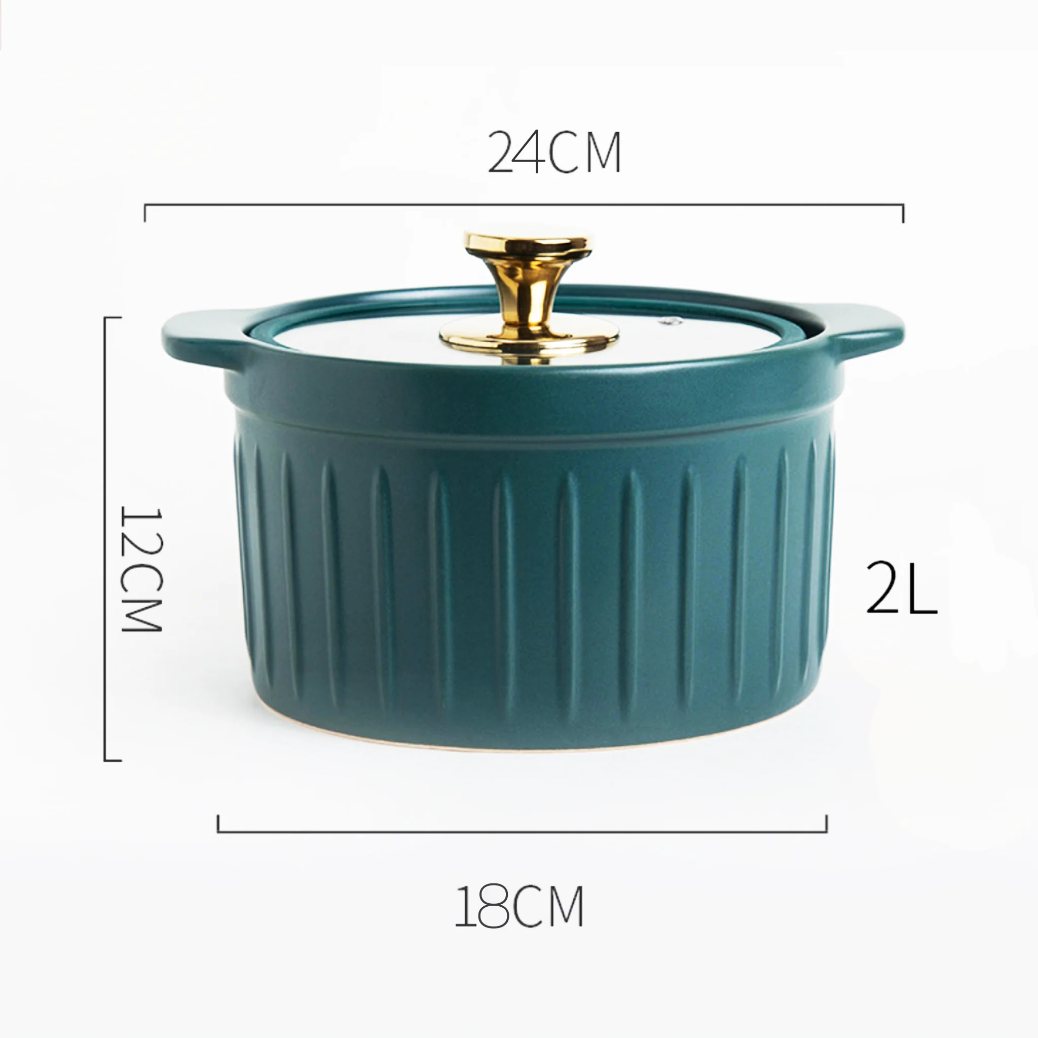 Cooking Pot with Glass Lid Green - Image 10