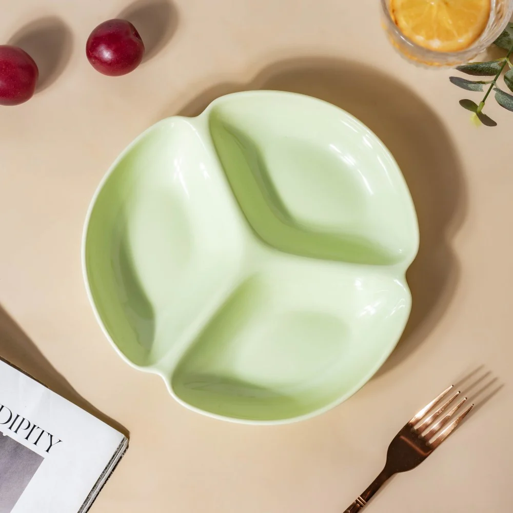 Ceramic Round Section Plate Green - Image 5