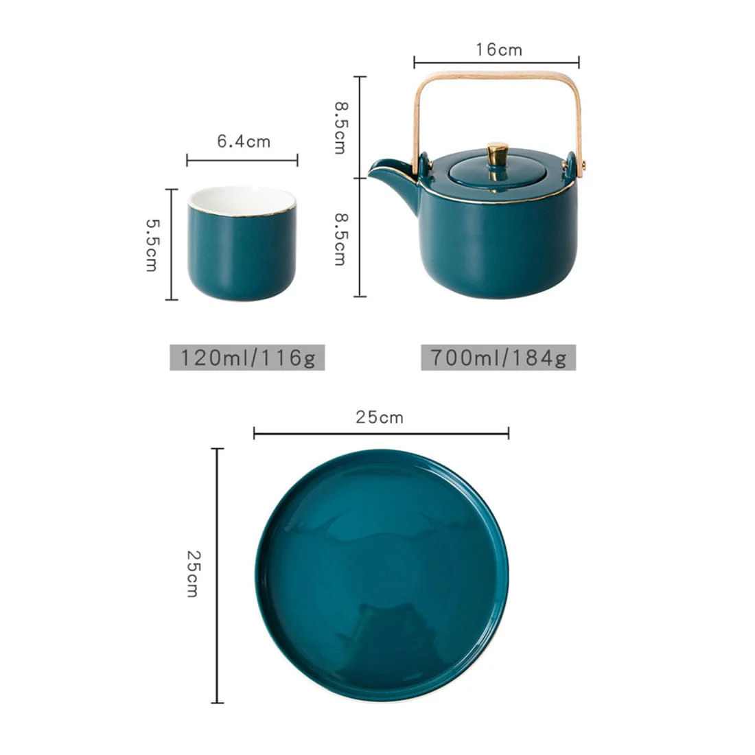 Luxury Tea Set Orange - Image 11