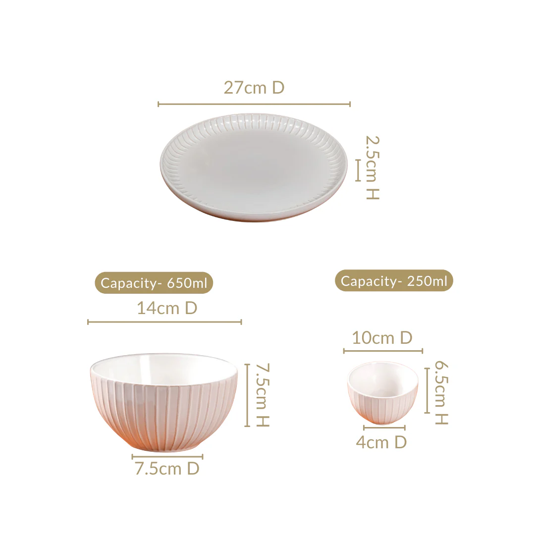 Costola Pure White 16 Piece Dinner Set For 6 - Image 4