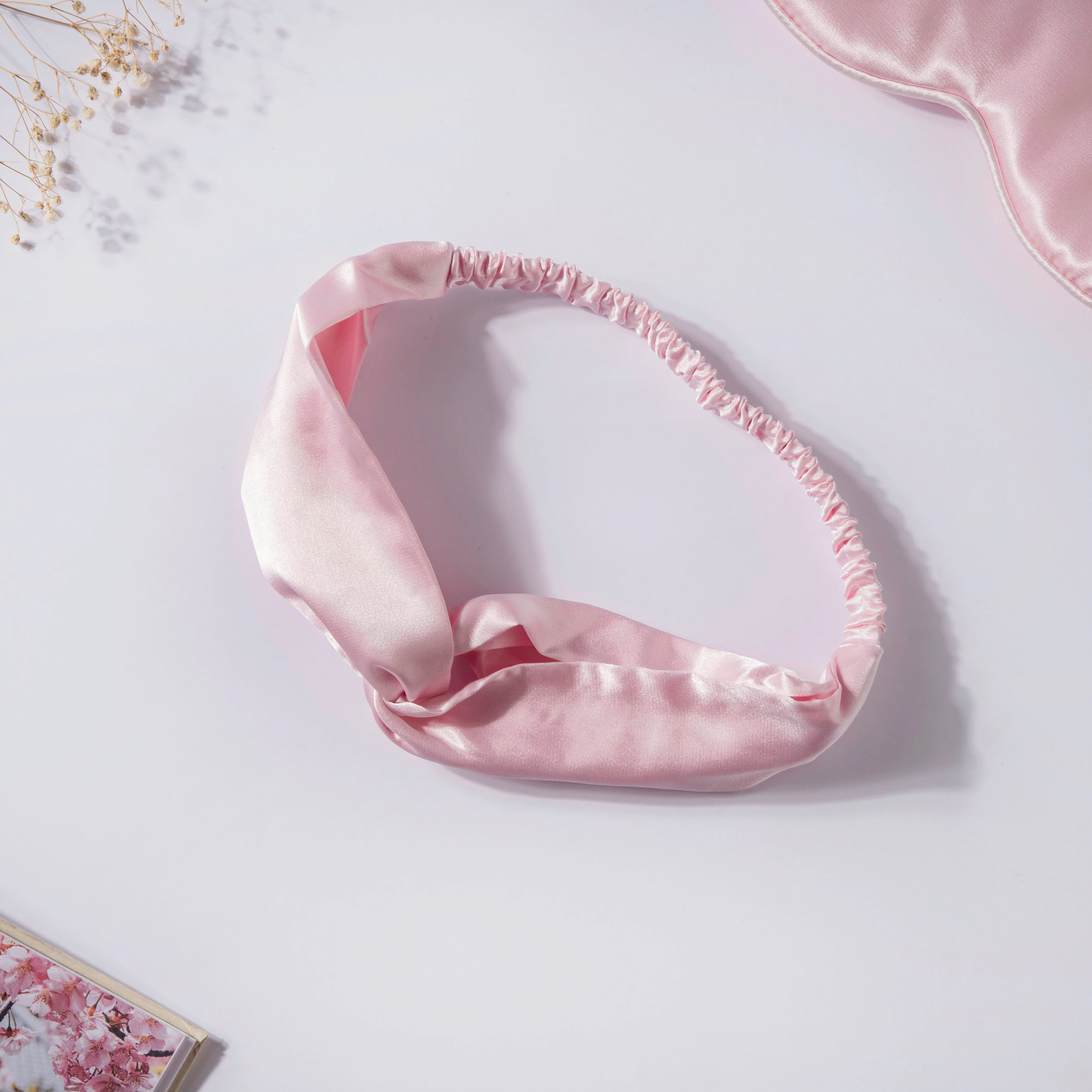 Cotton Candy Pink Satin Hair Band