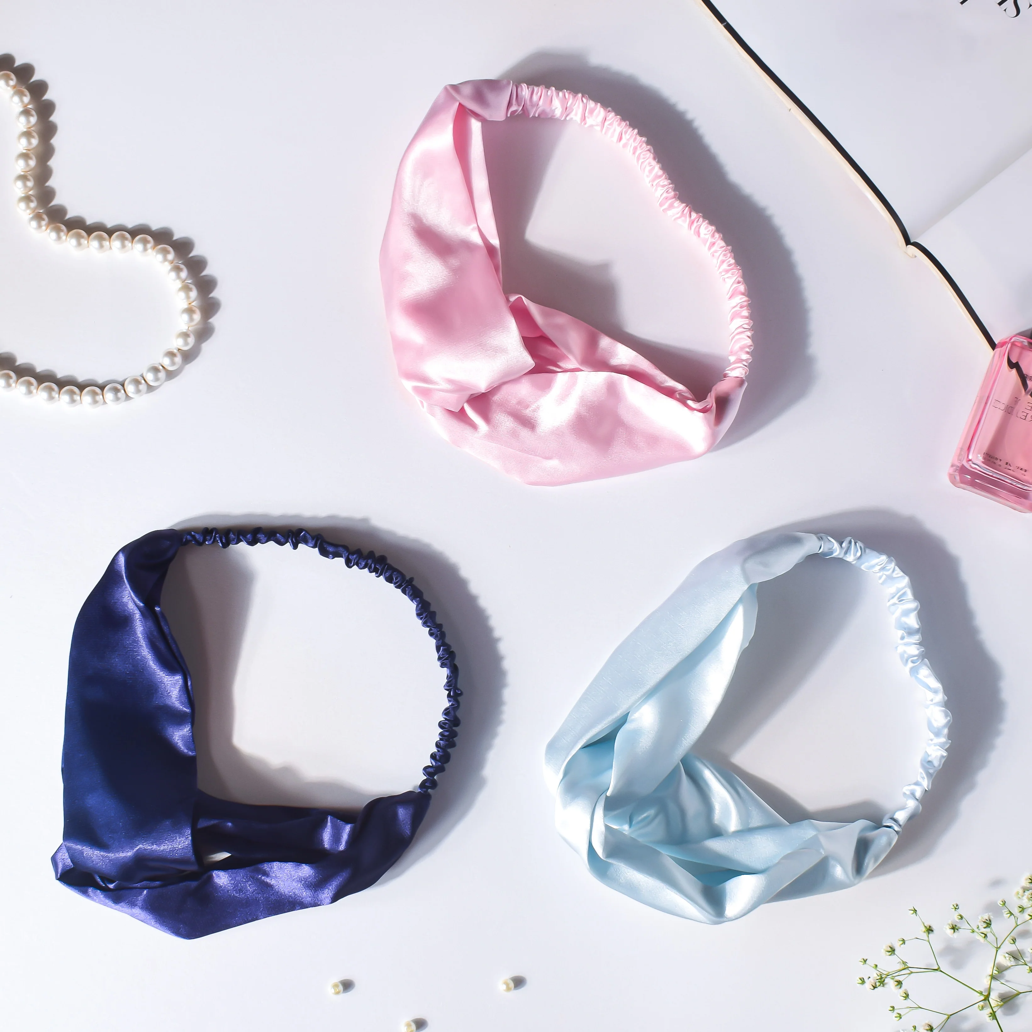 Cotton Candy Pink Satin Hair Band - Image 6