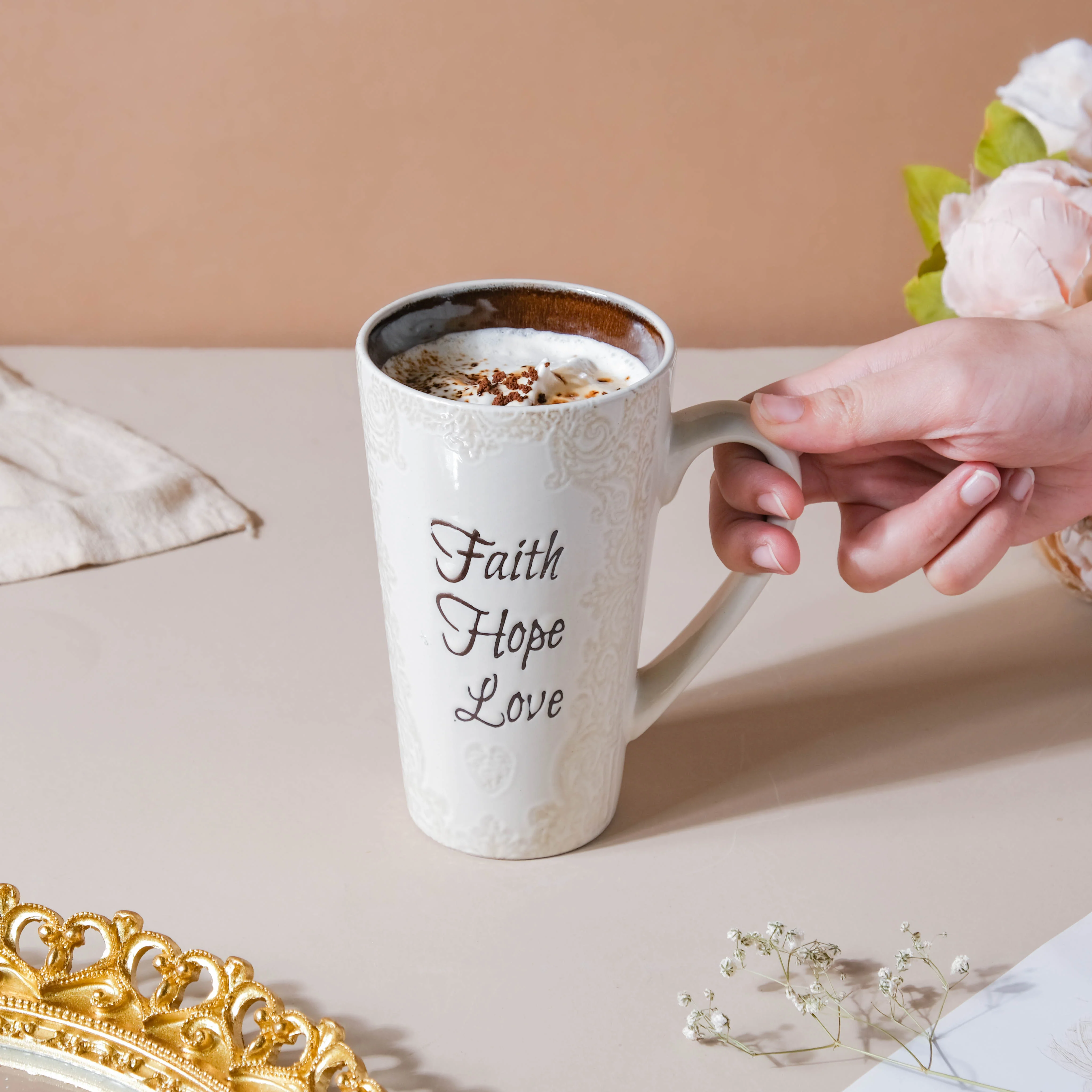 Cream And Sugar Glaze Mug 400ml - Image 2