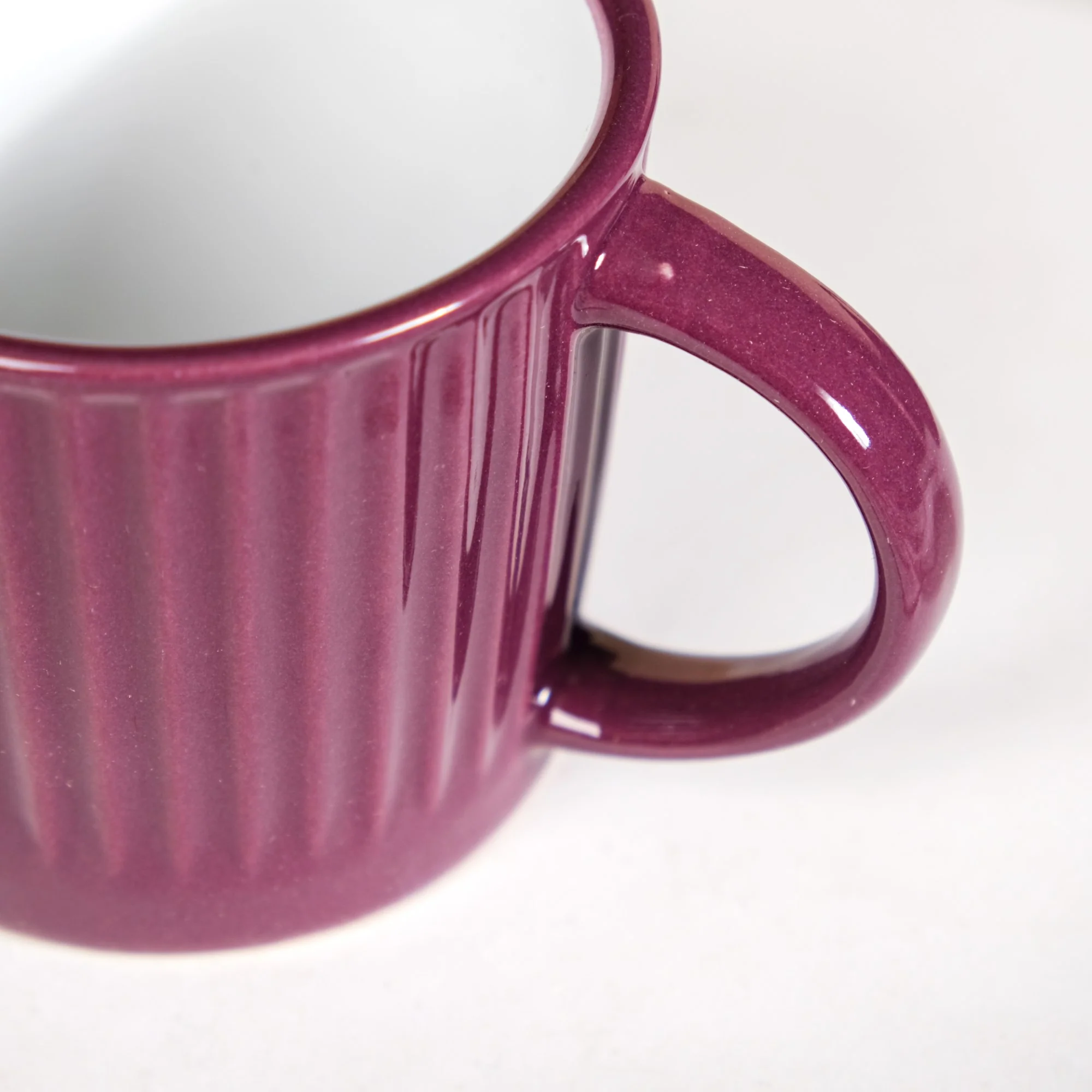 Cresta Ceramic Coffee Cup Set Of 6 Purple 300ml - Image 7