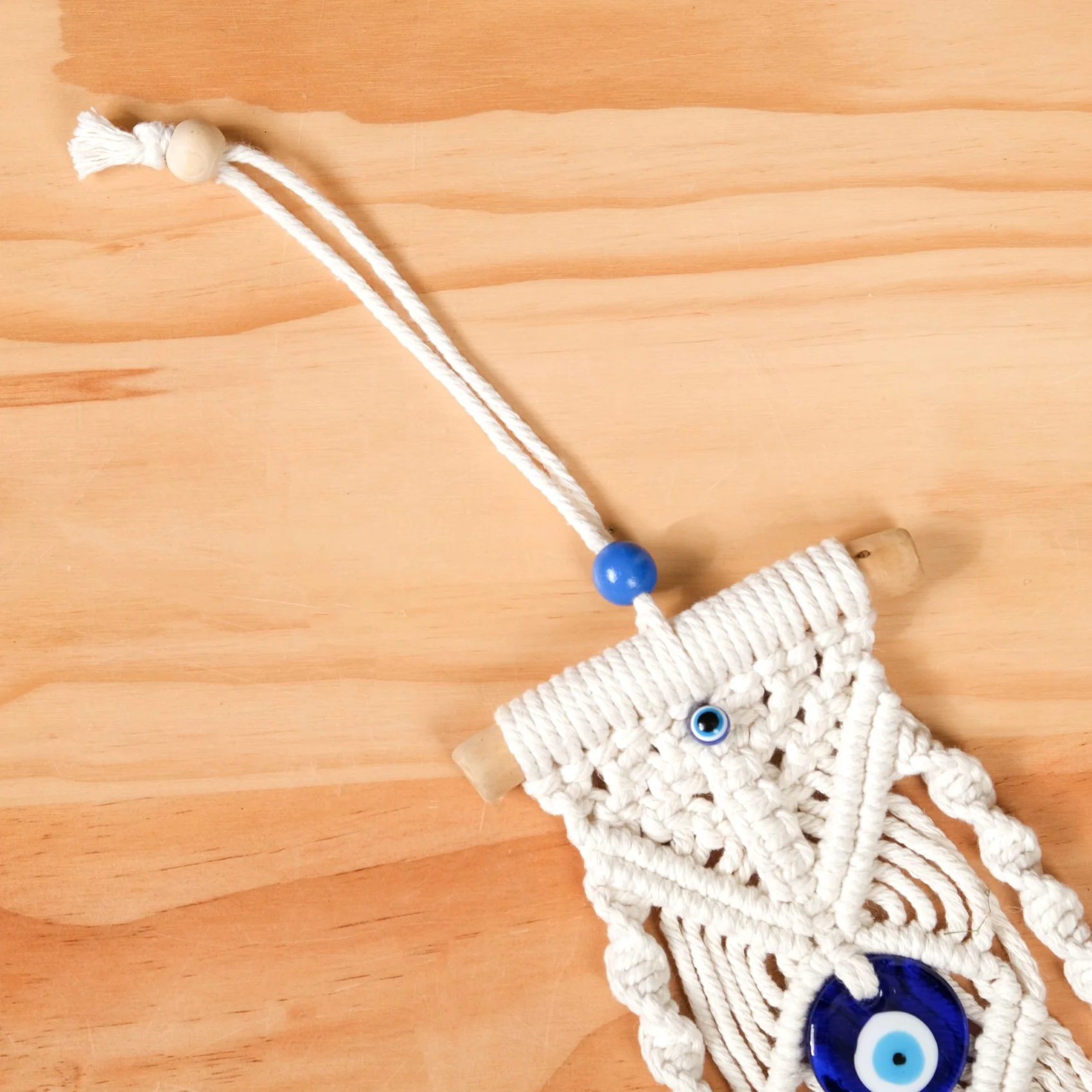 Crochet Macrame Evil Eye Wall Hanging - Image 6