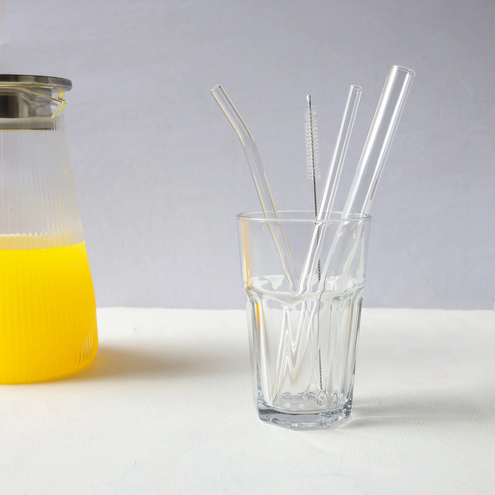 Crystal Clear Glass Straw Set of 3 - Image 6