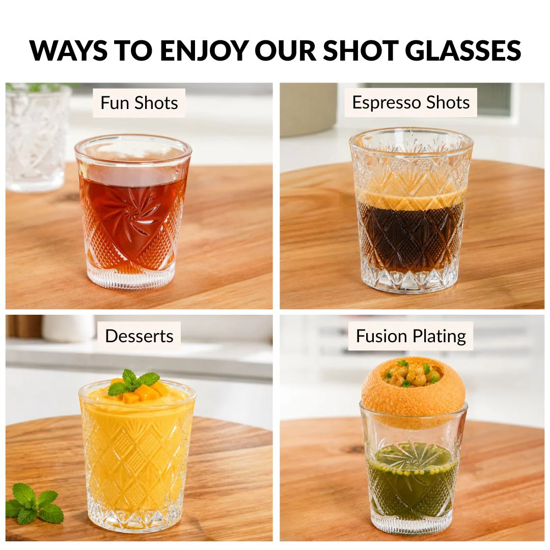 Crystal Flower Shot Glass Set Of 12 55ml - Image 4