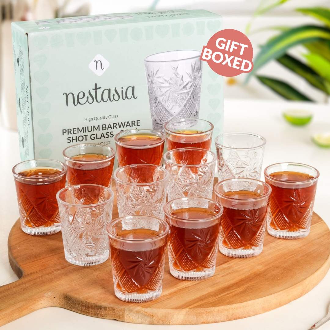 Crystal Flower Shot Glass Set Of 12 55ml - Image 5