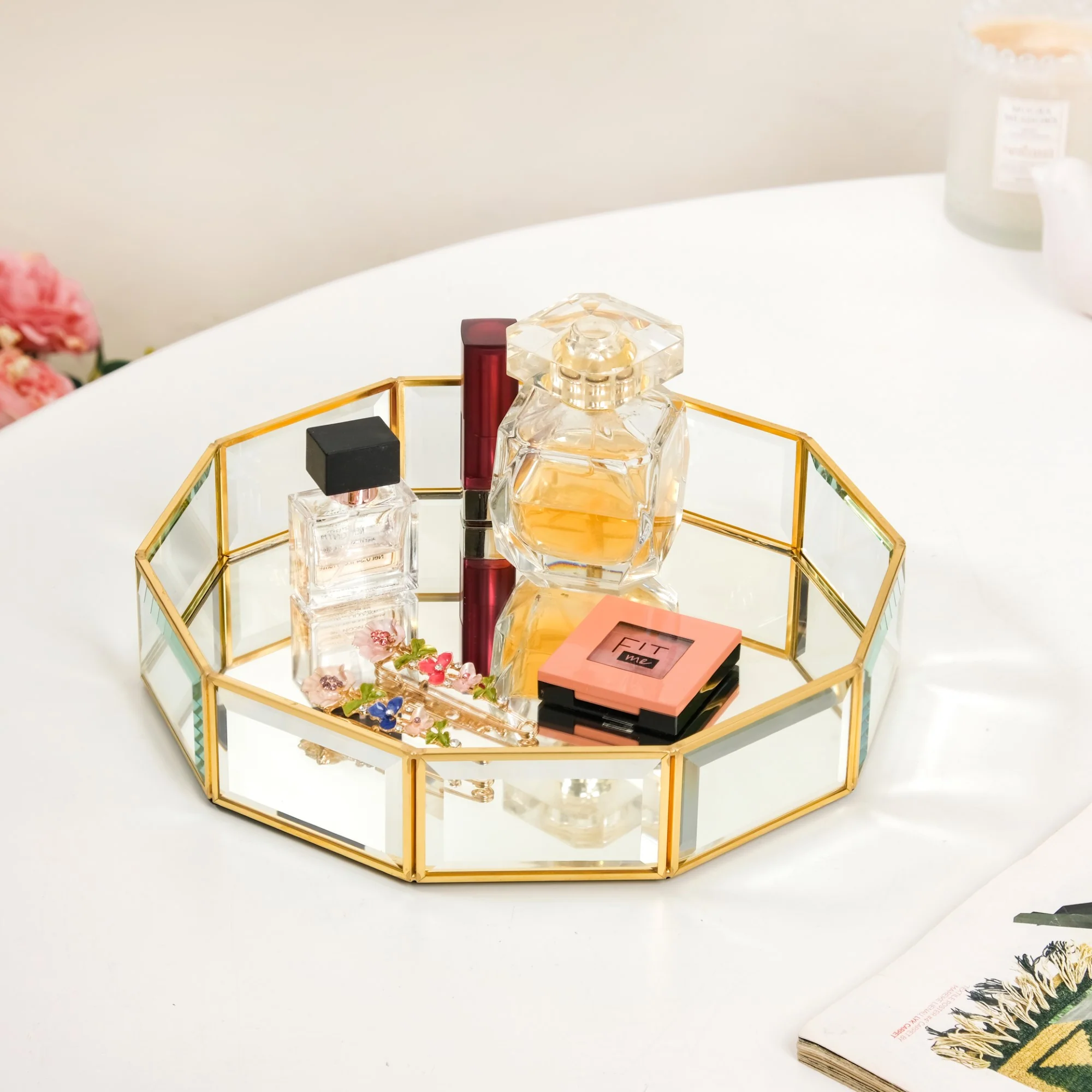 Crystal Glam Vanity Makeup Tray Large - Image 2
