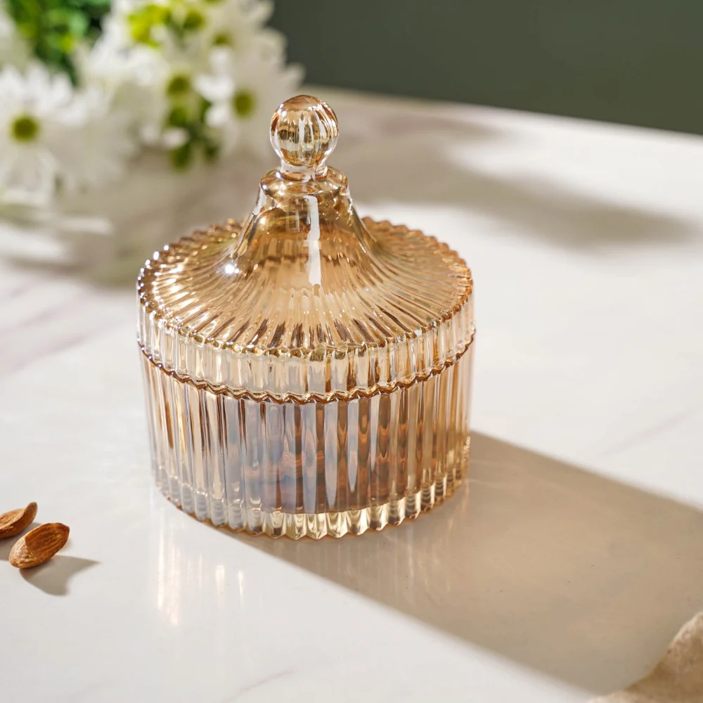 Crystal Glass Amber Luxury Jar 250 ml - Image 6