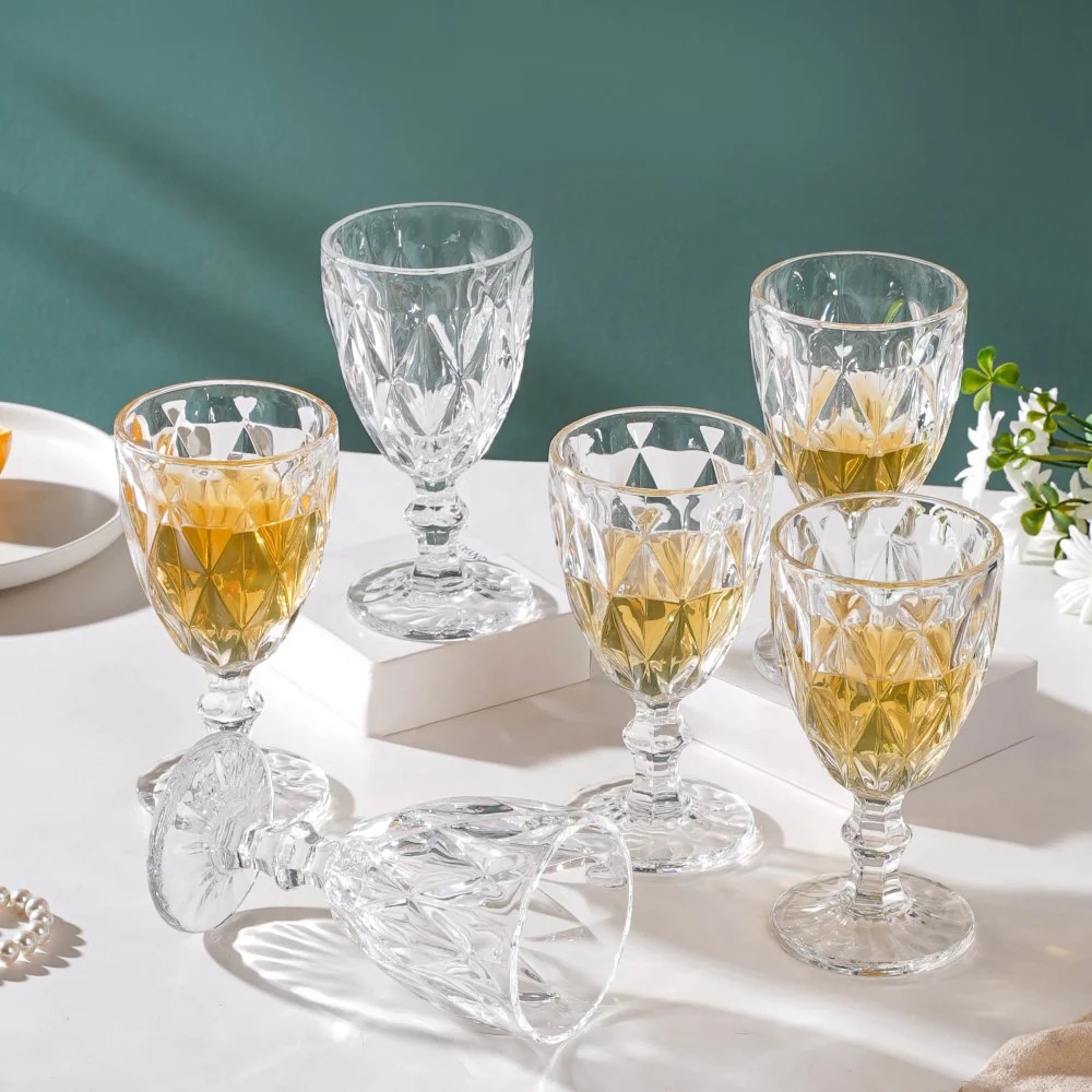 Crystal Red Wine Glass Transparent Set Of 6 300 ml - Image 3