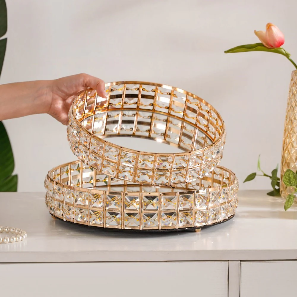 Crystal Round Mirror Tray Small - Image 10