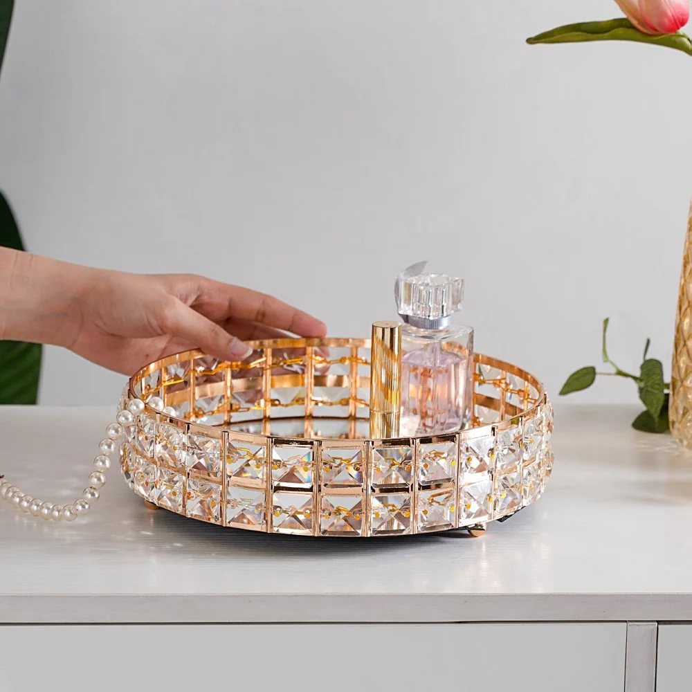 Crystal Round Mirror Tray Small - Image 3