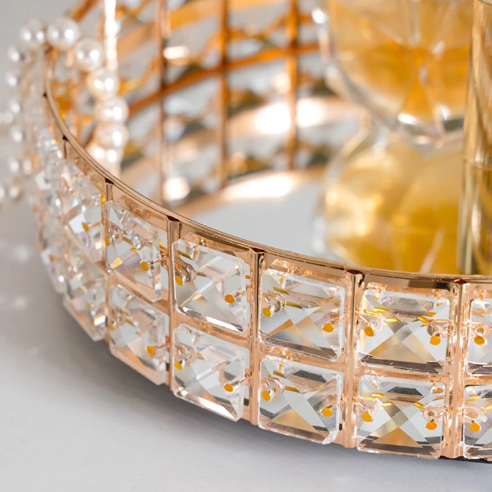 Crystal Round Mirror Tray Small - Image 8