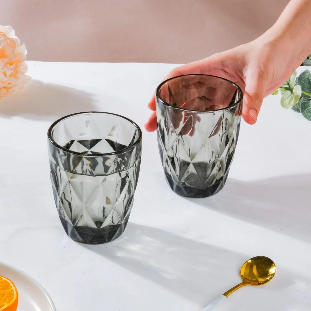 Crystal Tumbler Grey Small Set Of 6 250 ml - Image 2