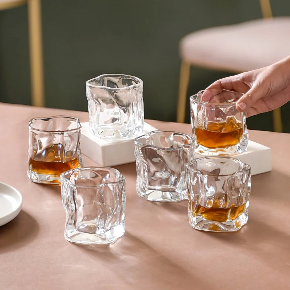 Crystal Water Glass Transparent Set of 6 - Image 4