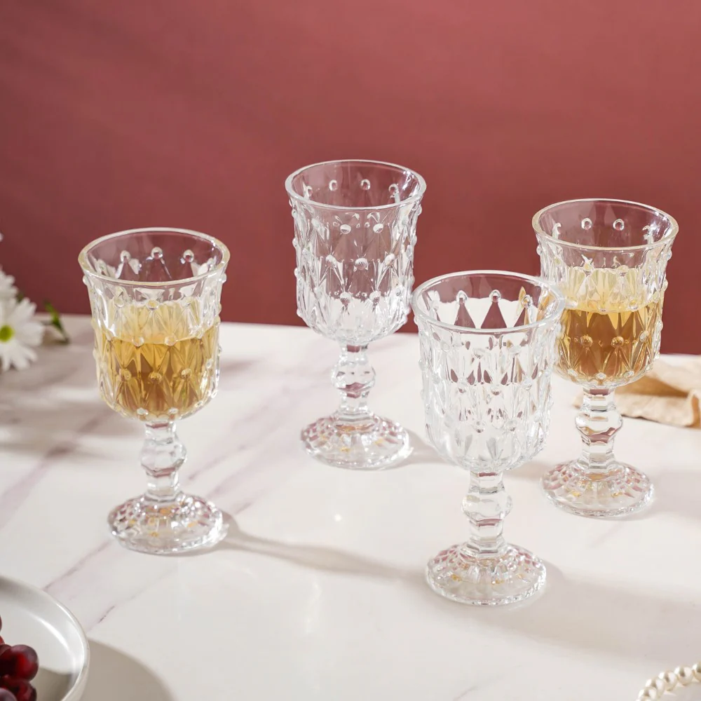 Crystal Wine Glass With Stem Set Of 4 200 ml - Image 11