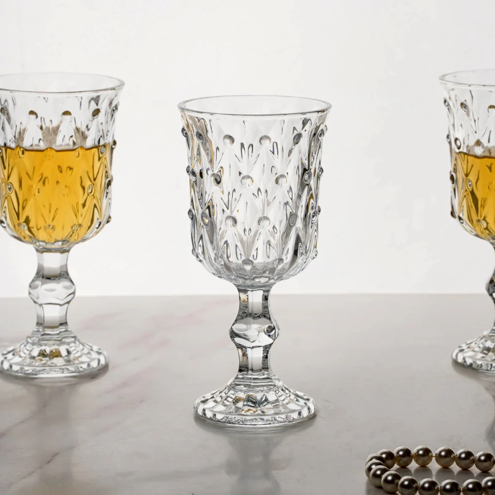 Crystal Wine Glass With Stem Set Of 4 200 ml - Image 5