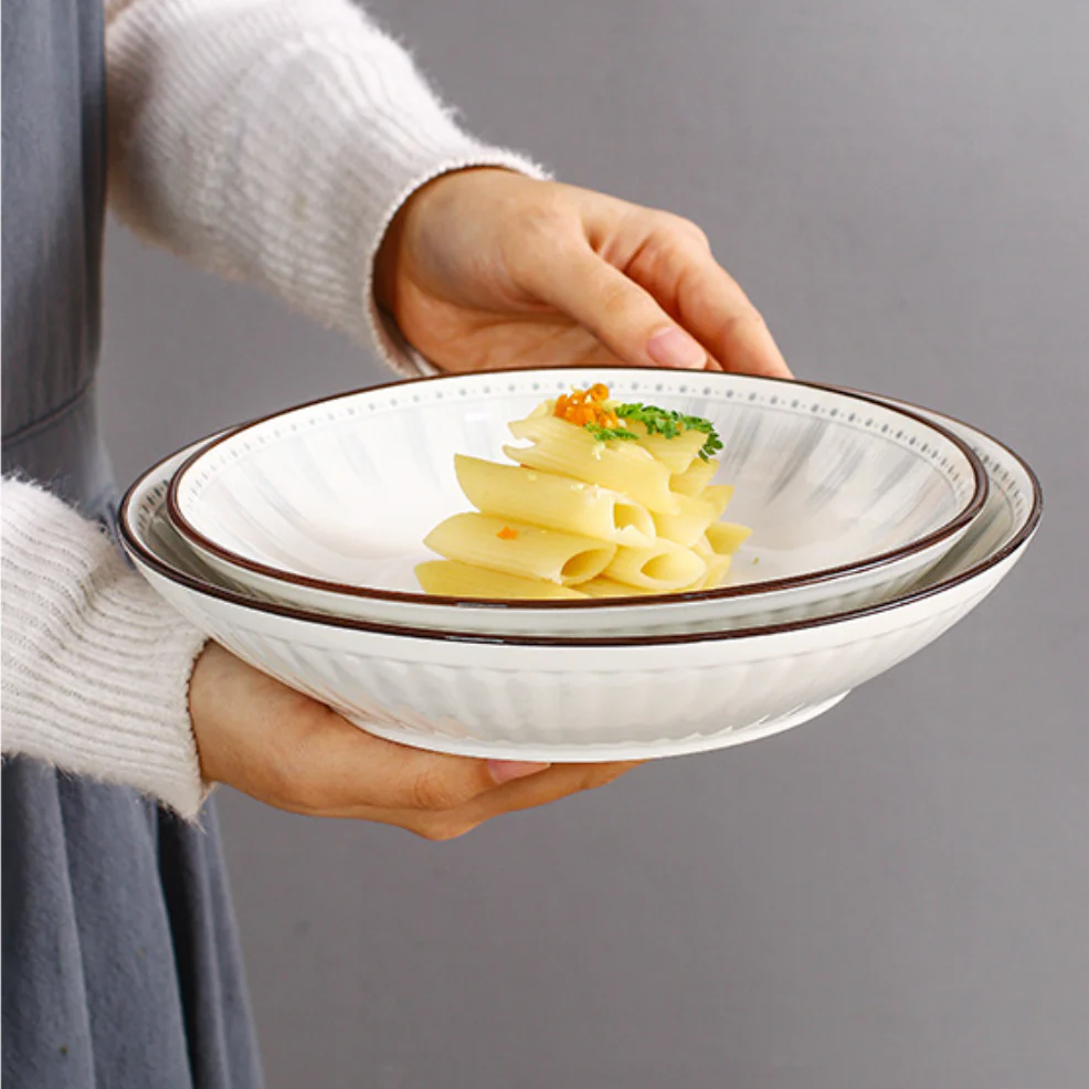 Dainty Patterned Pasta Dish 7 Inch - Image 13