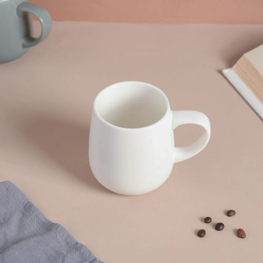 Daisy White Ceramic Cup 250 ml - Image 4