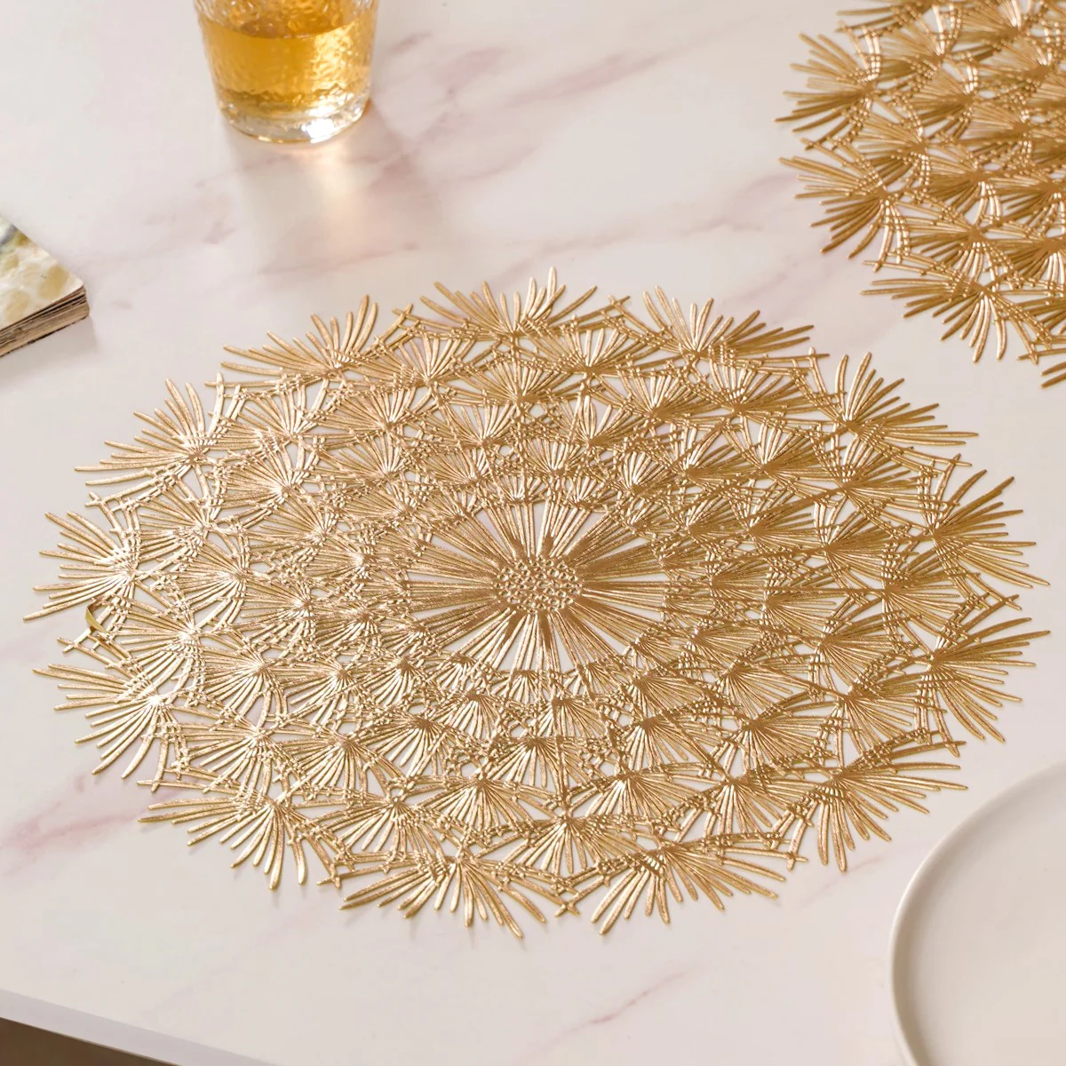 Dandelion Table Mat Set Of 6 Gold - Image 13