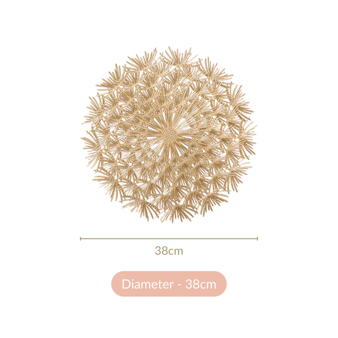 Dandelion Table Mat Set Of 6 Gold - Image 5