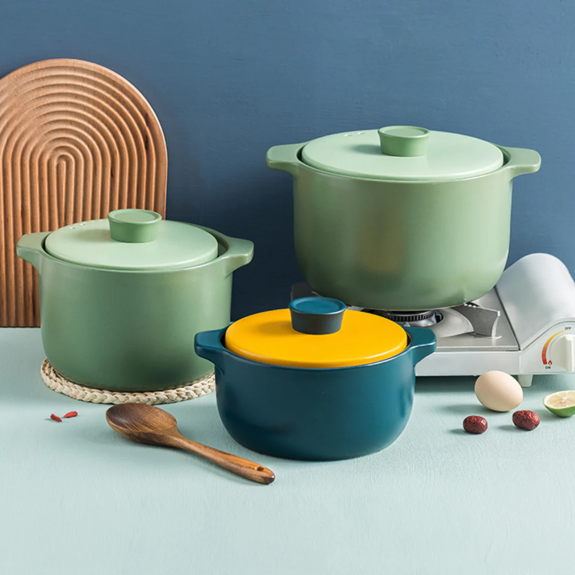 Dark Green Cooking Pot