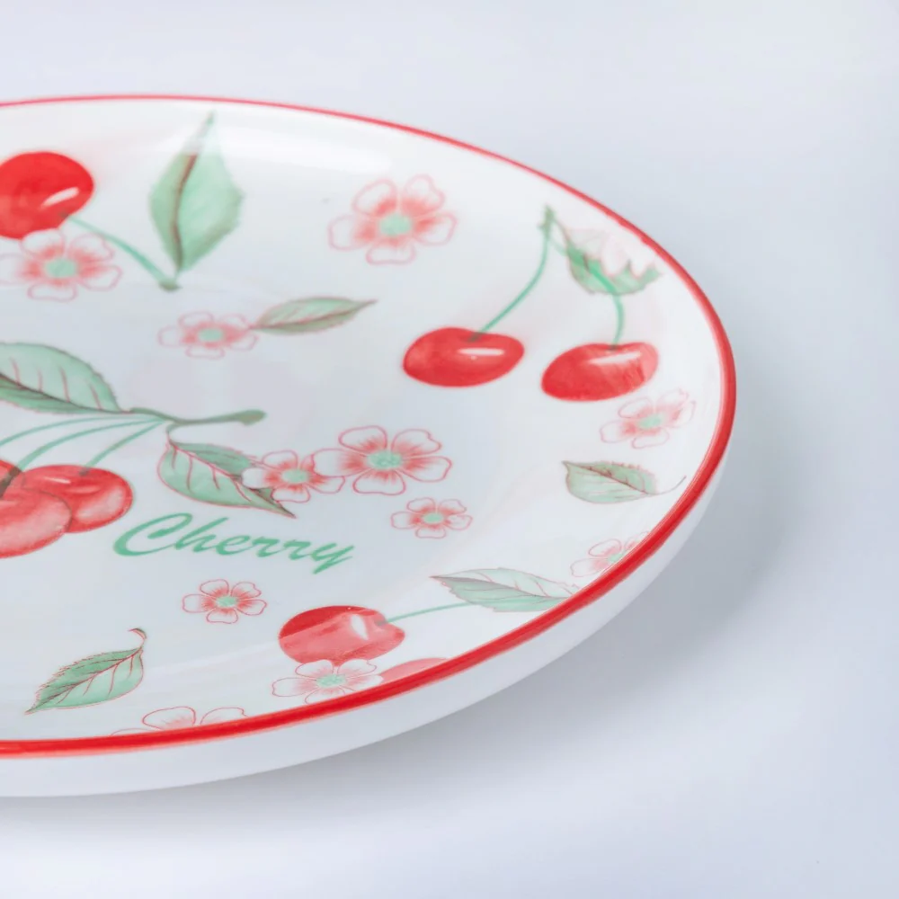 Decorative Cherry Fruit Plate 10 Inch - Image 4