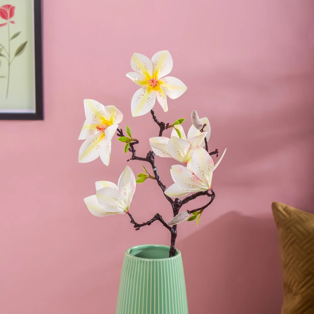 Decorative Lily Flower Stem White