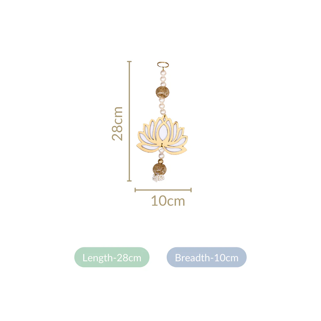 Decorative Lotus Wall Hangings Set Of 12 - Image 3