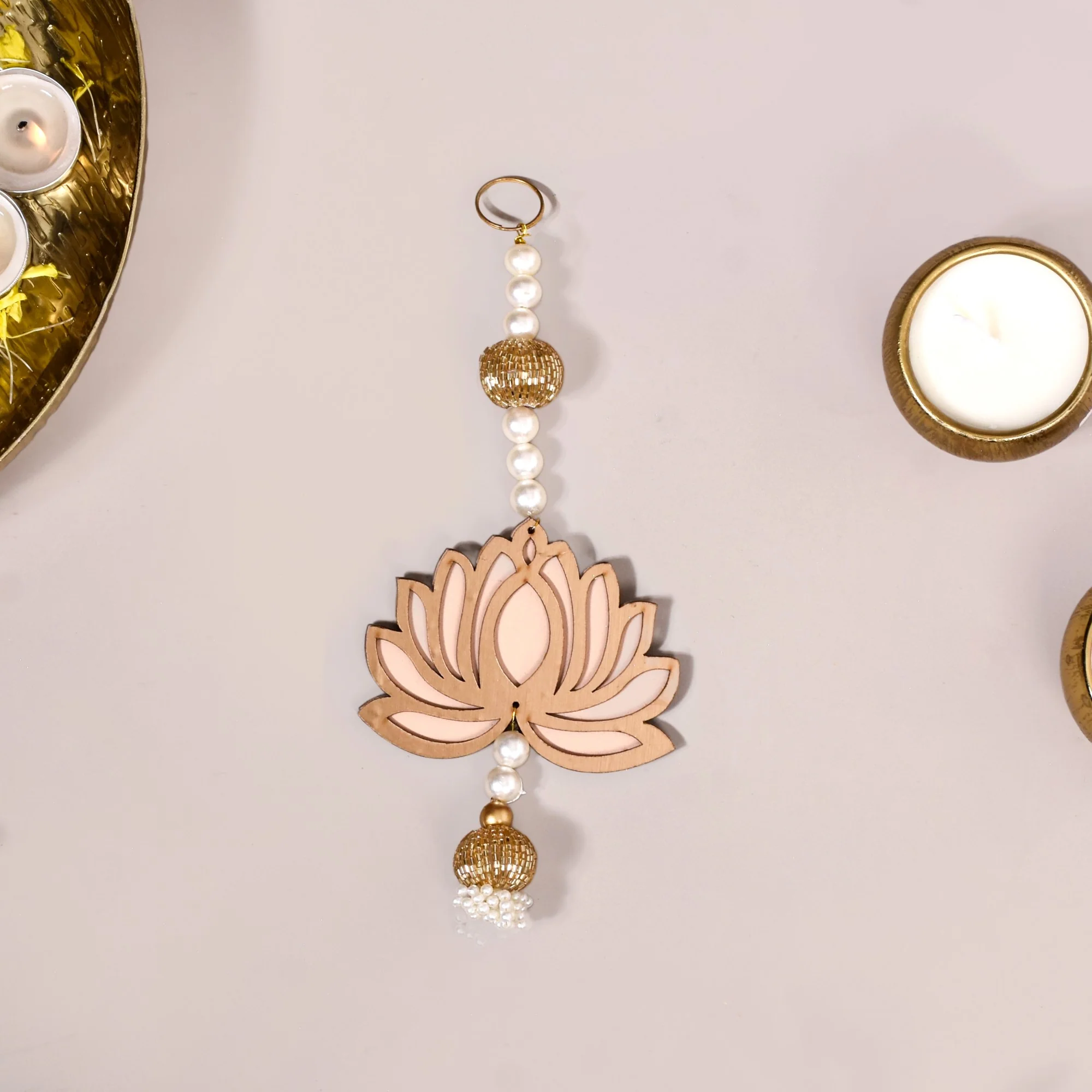 Decorative Lotus Wall Hangings Set Of 12 - Image 8