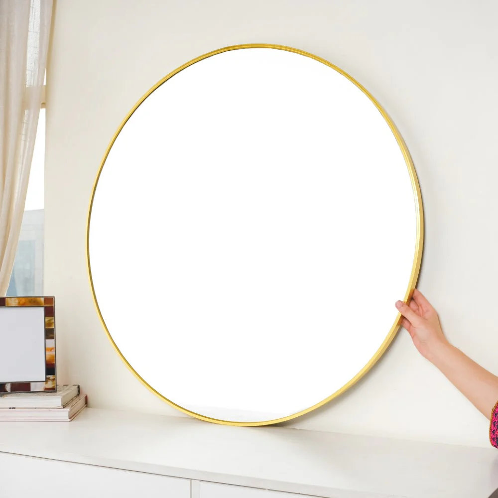 Decorative Wall Mirror Gold Large 31 Inch - Image 2
