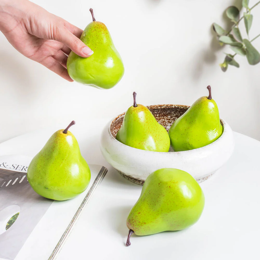 Decorative Pears Set Of 5 Green - Image 2