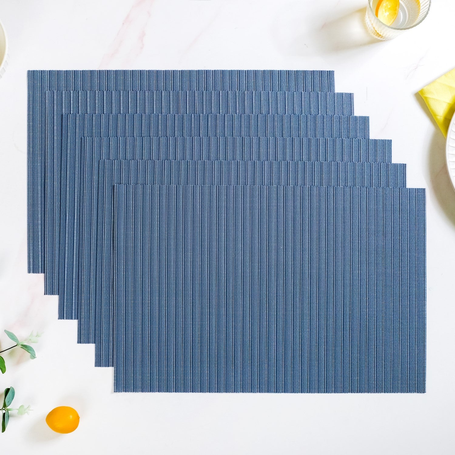 Deep Blue Dinner Table Mat Set Of 6 - Image 2