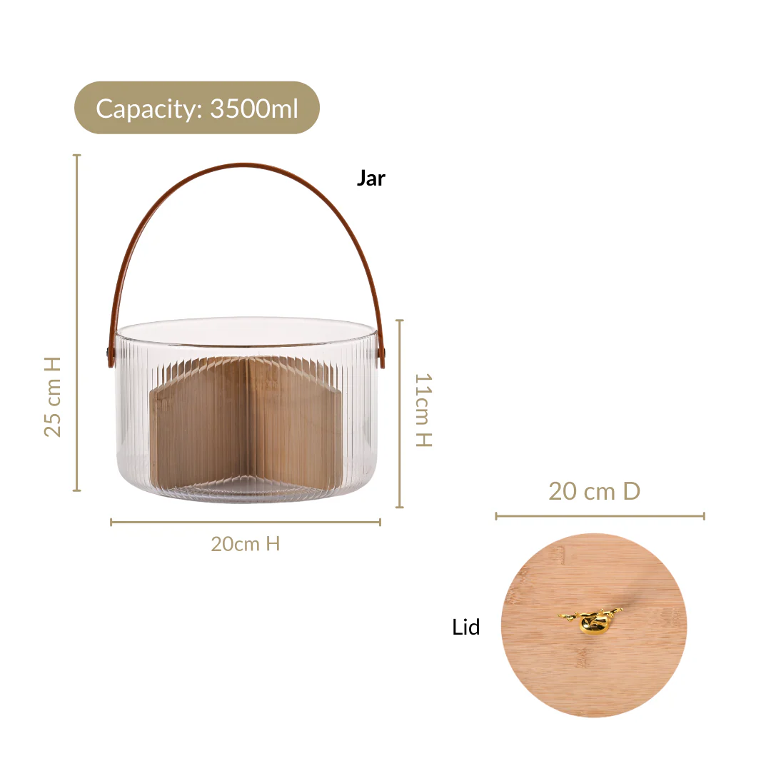 Deer Crest Section Snack Jar Basket 3500ml - Image 3