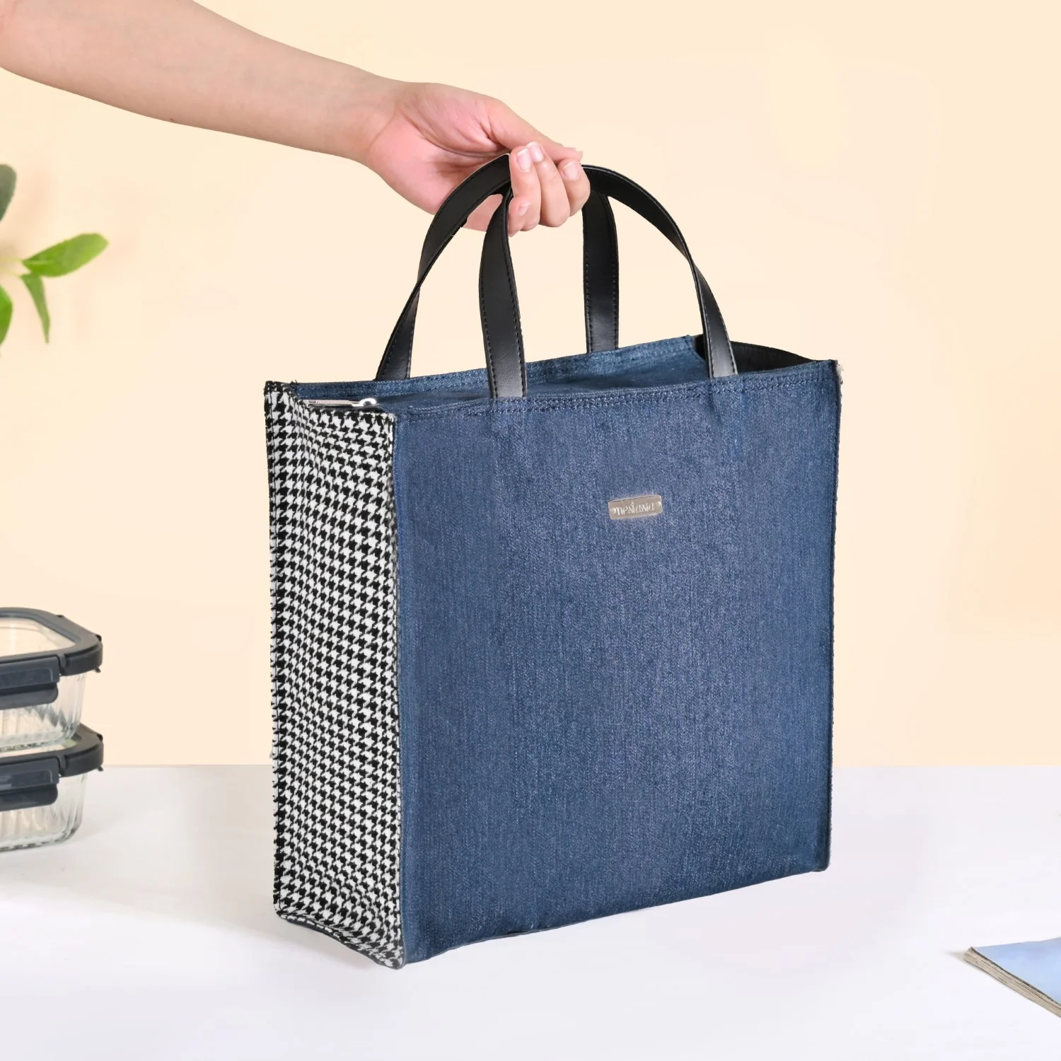 Denim Chic Lunch Bag - Image 2