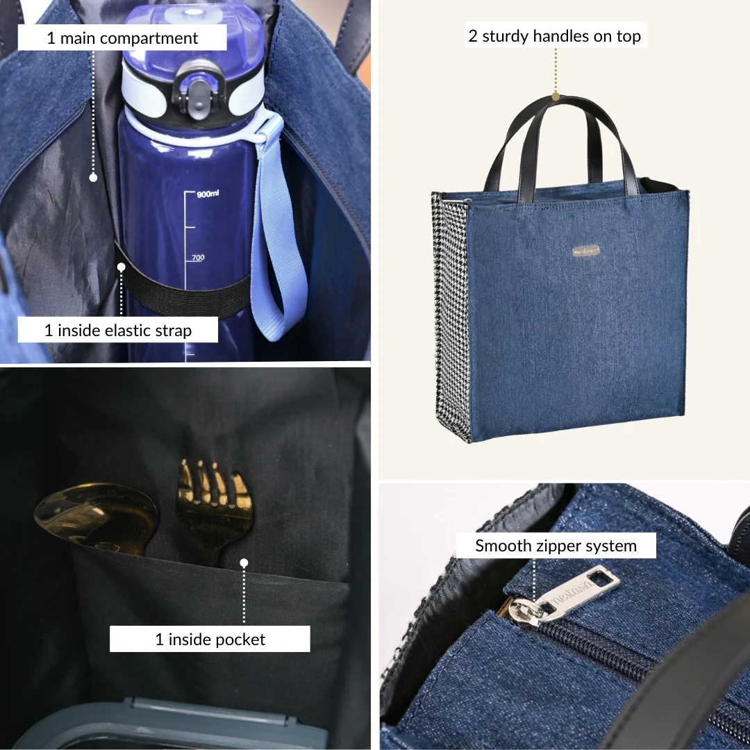 Denim Chic Lunch Bag - Image 4