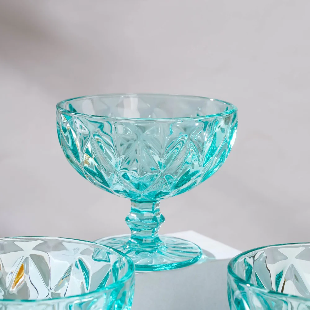 Dessert Serving Bowl Teal Set Of 6 300 ml - Image 8