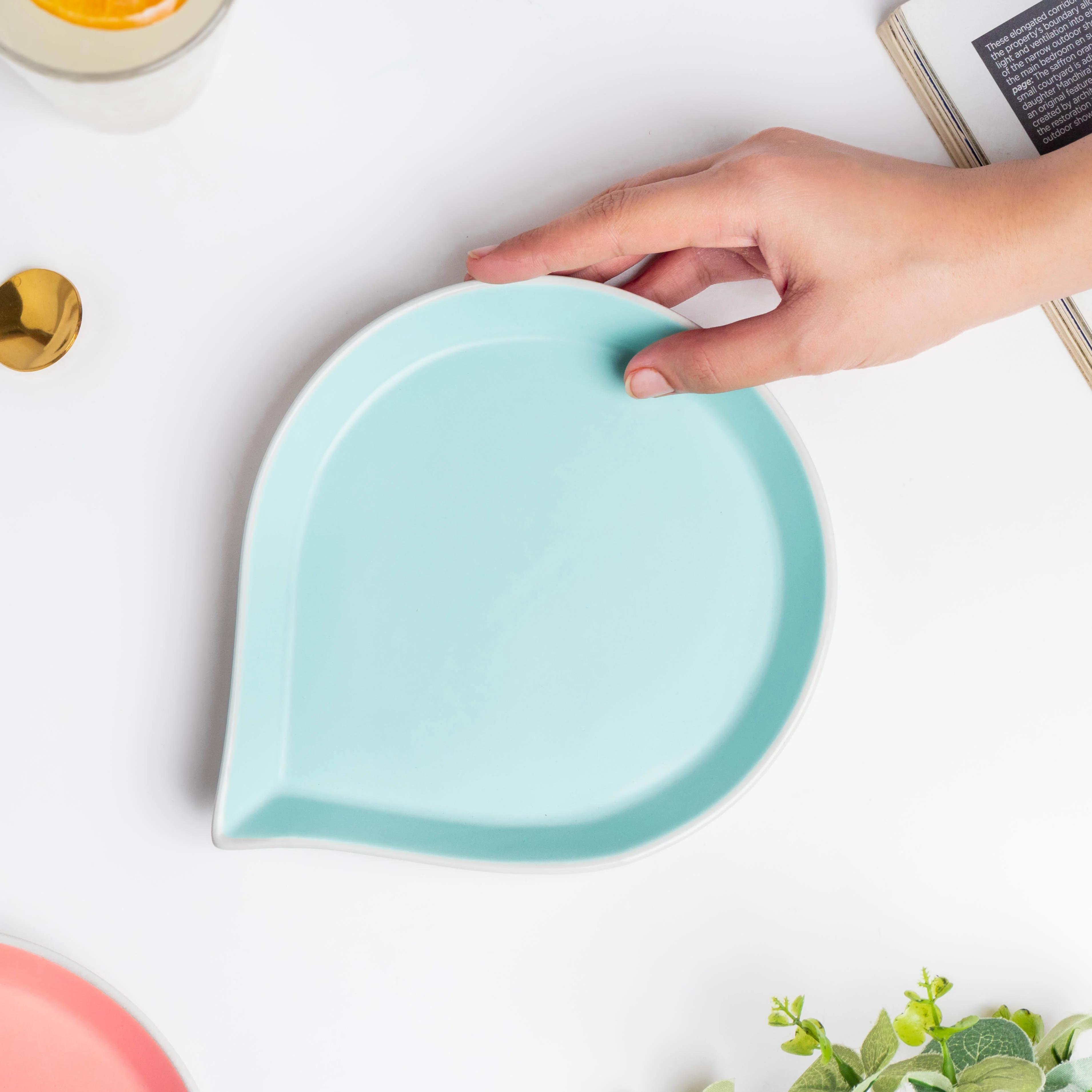 Dew Blue Snack Plate 7 Inch - Image 2