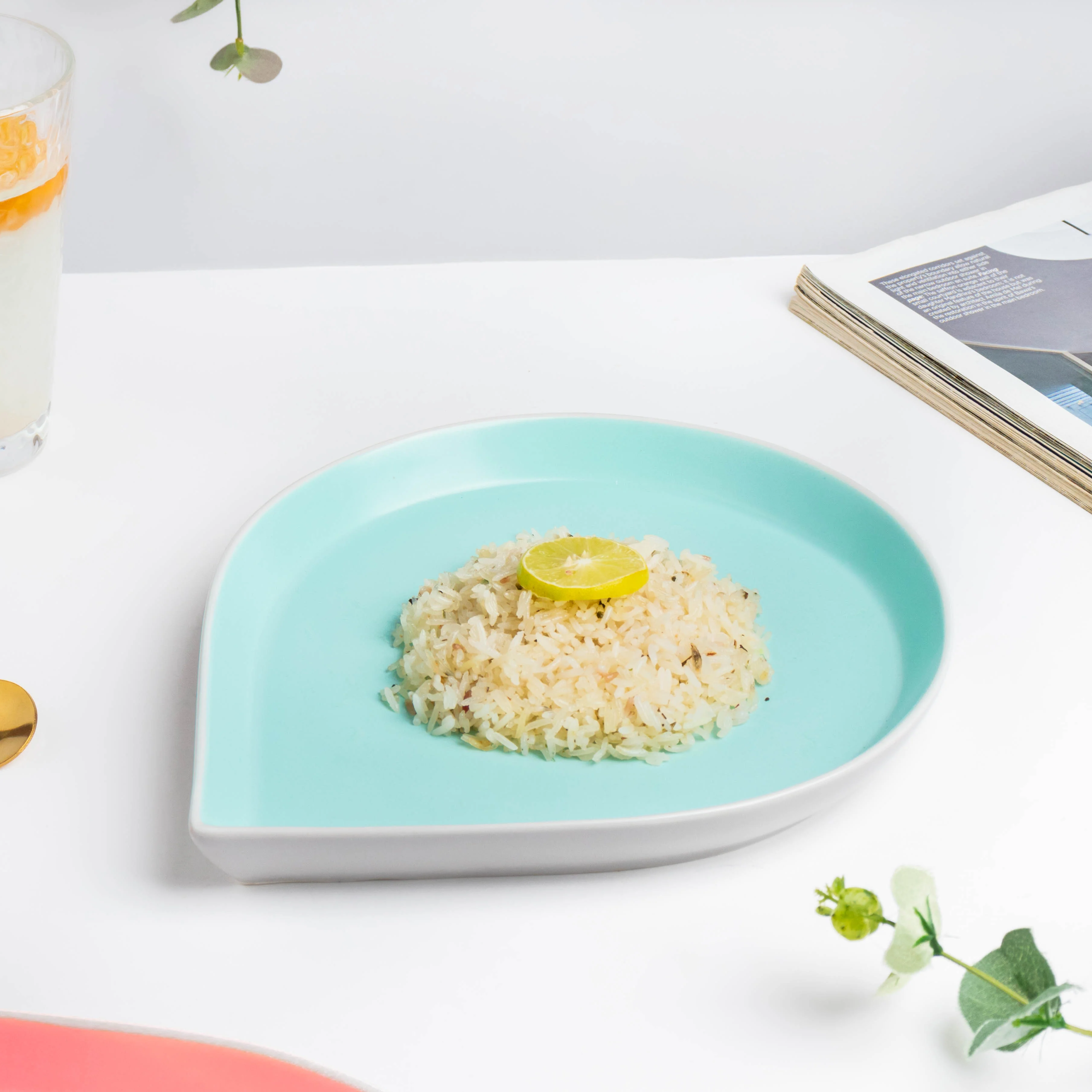Dew Tiffany Blue Raindrop Snack Plate 10 Inch - Image 3