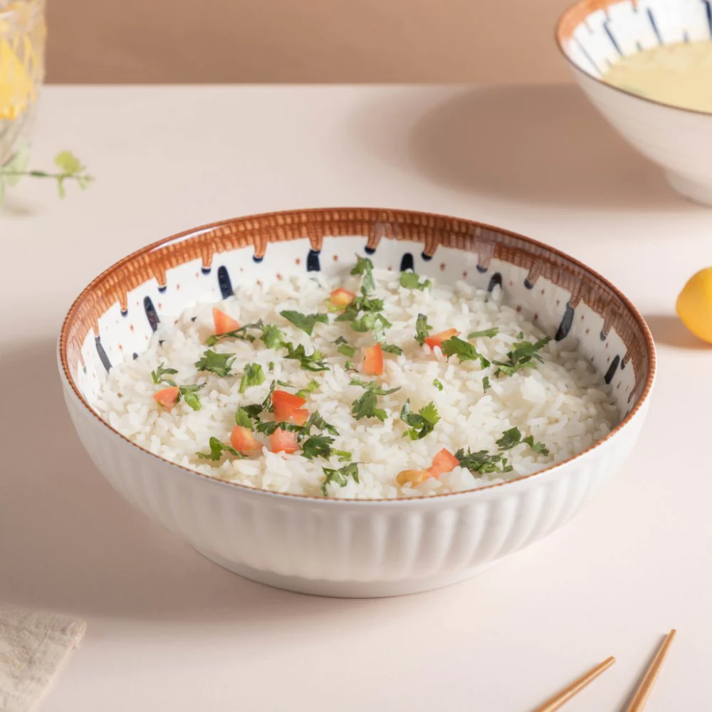 Dewdrop Ceramic Serving Bowl 9 Inch 1 L - Image 3
